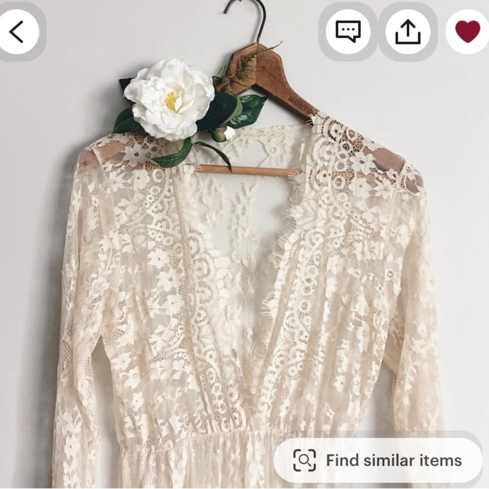 Lace overlay maternity/bridal dress